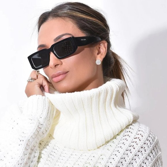 NEW PRADA UNISEX SPR 06Y BLACK SUNGLASSES PRADA PR06YS 09Q5S0 PRADA  PR06YSF - Picture 3 of 5